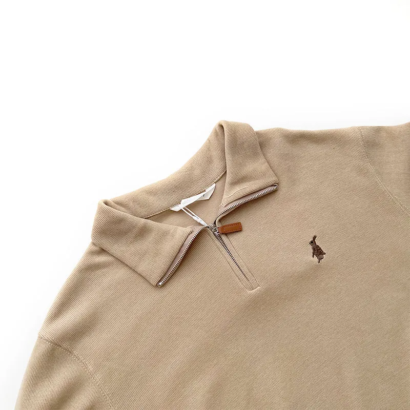 Purpdrank - Vintage Women Sweatshirt Autumn Casual Loose Solid White Zip Up Polo Collar Basic Winter Female Oversized Tops Pullover Hoodies