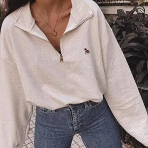 Purpdrank - Vintage Women Sweatshirt Autumn Casual Loose Solid White Zip Up Polo Collar Basic Winter Female Oversized Tops Pullover Hoodies