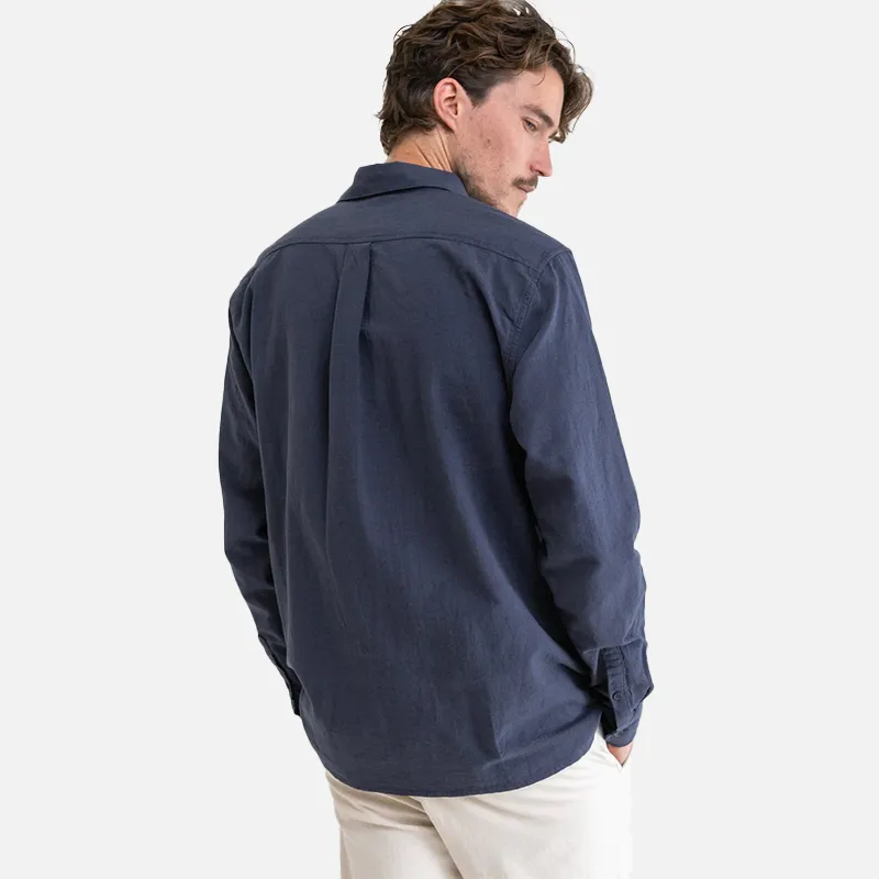 Rhythm Classic Linen Shirt - Worn Navy
