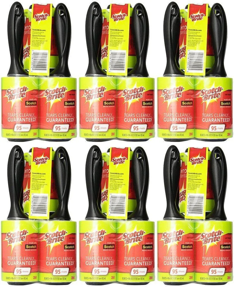 Scotch-Brite Lint oNQvw Roller, 95 Sheets, 5 Count (6 Pack)