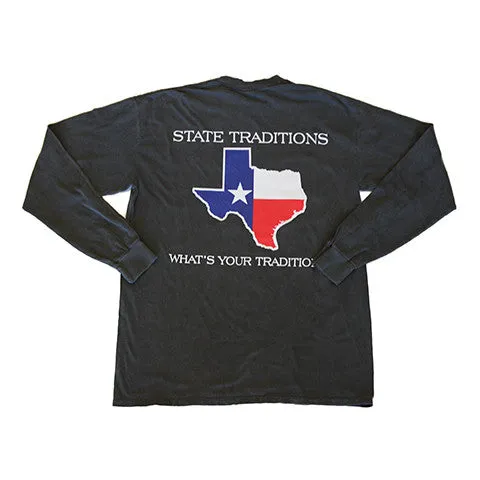 Texas Traditional Long Sleeve T-Shirt Pepper