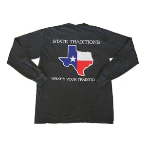 Texas Traditional Long Sleeve T-Shirt Pepper