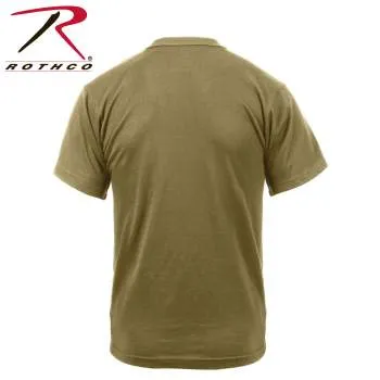 US Flag / USMC Eagle, Globe, & Anchor T Shirt - Coyote Brown