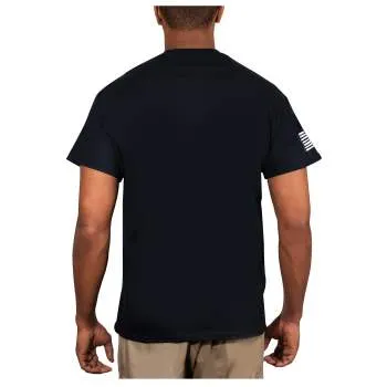 US Flag / USMC Eagle, Globe, & Anchor T Shirt - Coyote Brown