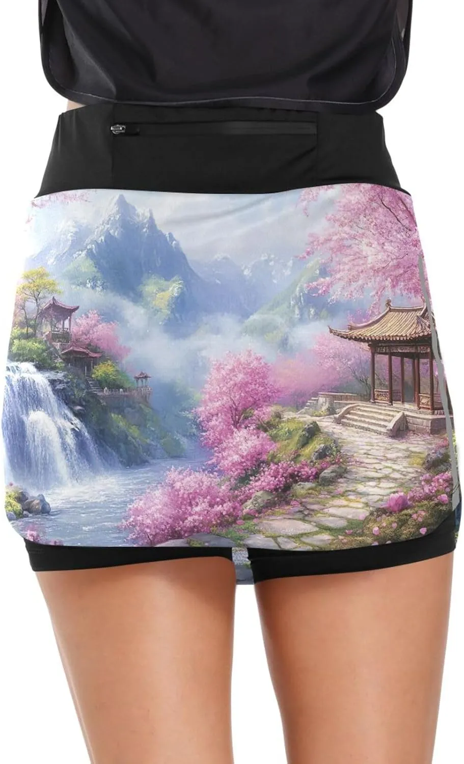Wildflowers Botanical Ladies Skorts with Pockets High Waisted Womens Tennis Shorts, Mini Skirt