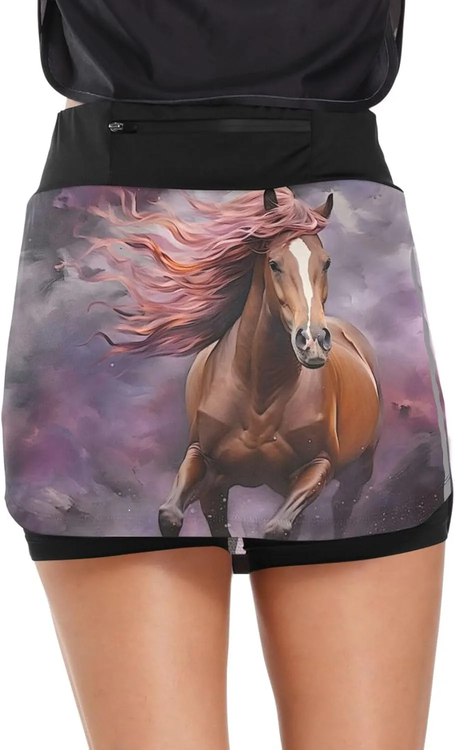 Wildflowers Botanical Ladies Skorts with Pockets High Waisted Womens Tennis Shorts, Mini Skirt