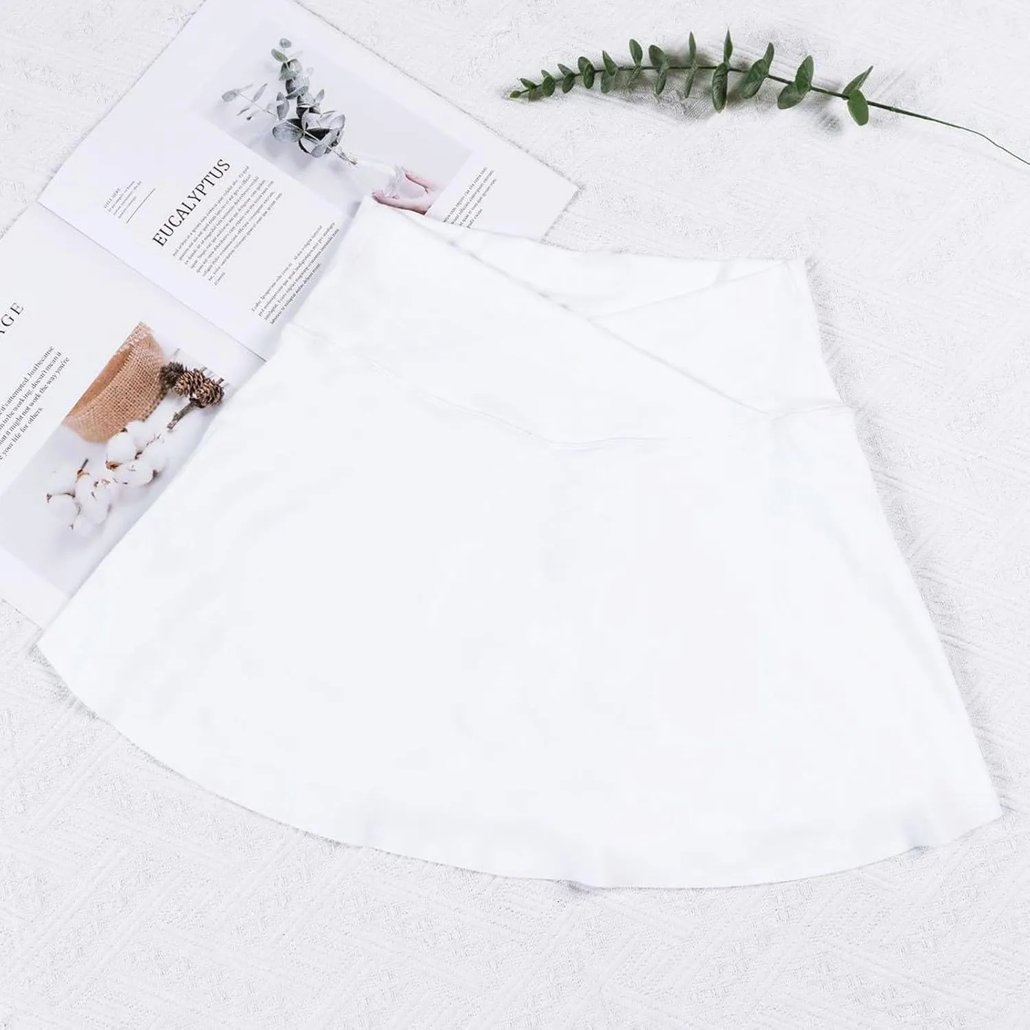 Womens Tennis Skirts with Shorts Cross Elastic High Waisted Tummy Control Golf Skort Gym Workout Skirts with Pocket