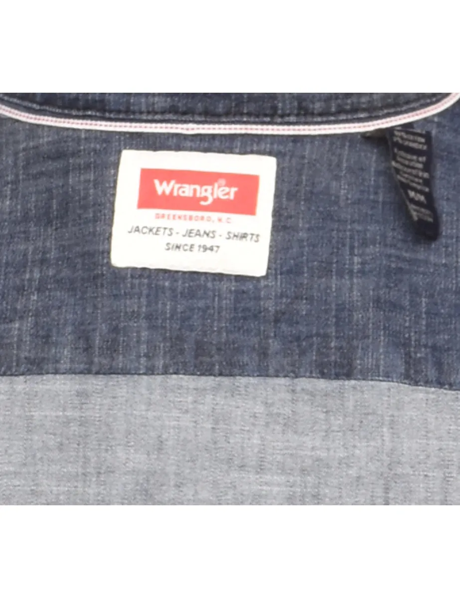Wrangler Dark Wash Denim Shirt - M