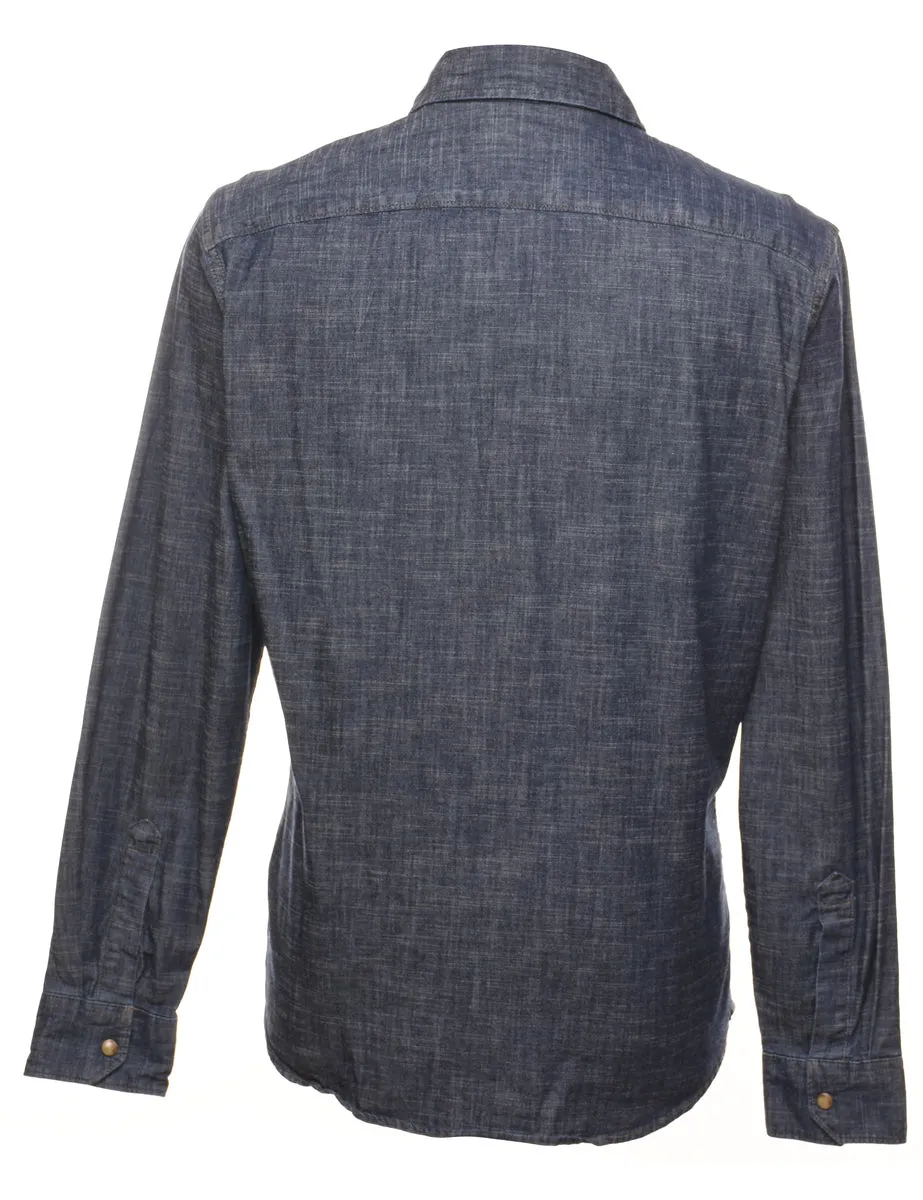 Wrangler Dark Wash Denim Shirt - M