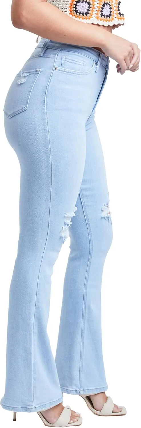 YMI Women's Junior Vintage Dream High-Rise Flare Jeans