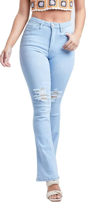 YMI Women's Junior Vintage Dream High-Rise Flare Jeans